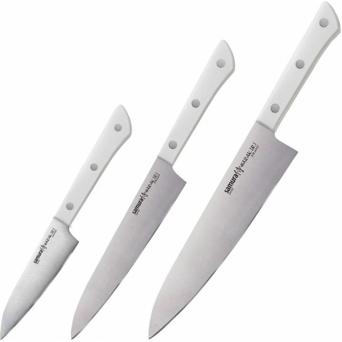 Набор ножей 3 в 1 SAMURA HARAKIRI 11, 23, 85 SHR-0220W/K